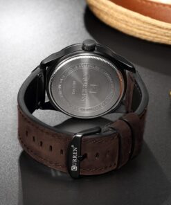 Relógio Masculino Curren com pulseira de couro a prova d'água