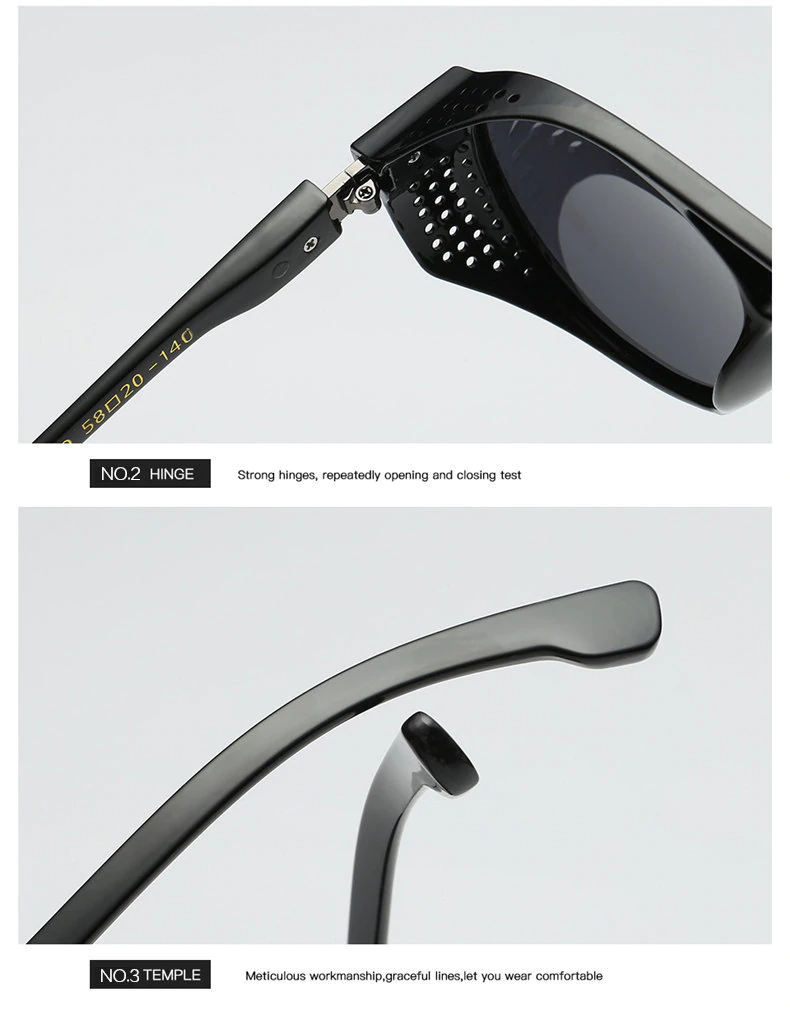 óculos de sol retrô redondo steampunk com proteção lateral