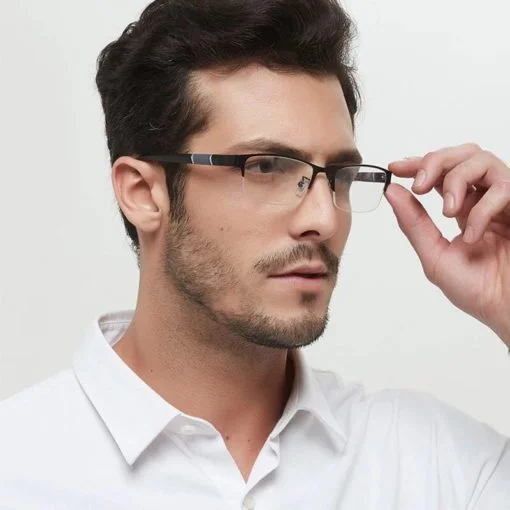 Óculos de Grau Moldura Quadrado Modelo Retrô com Lente de Miopia Leve a Moderada - Imagem 2