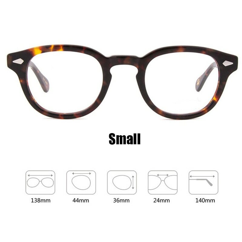 Oculos De Grau Johnny Depp Com Quadro Redondo Design Vintage Em Acetato Mambos Loja Virtual